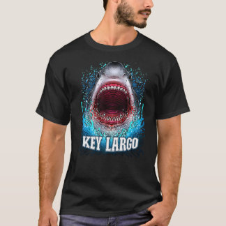 Key Largo Florida Vacation Great White Shark Beach T-Shirt