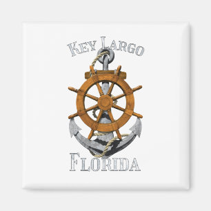 Key Largo Florida Vacation Nautical Anchor Helm Sa Magnet