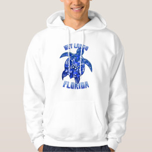 Key Largo Florida Vacation Tribal Turtle Hoodie