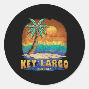 Key Largo Florida Vintage Distressed Souvenir  Classic Round Sticker