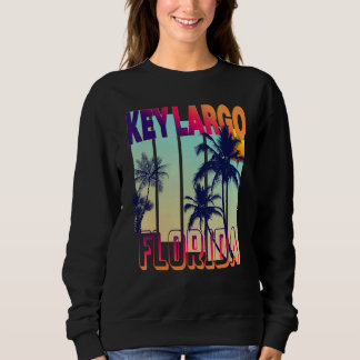 Key Largo Retro Vintage Style Palm Tree Sweatshirt