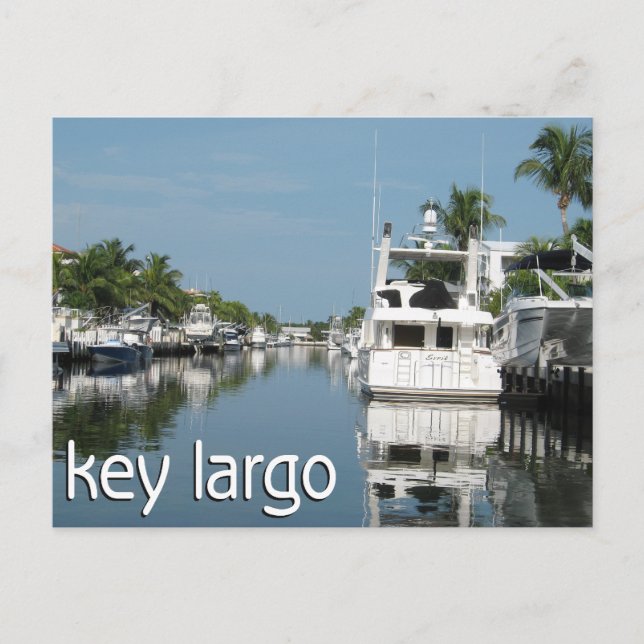 Key Largo scene with boats Postcard (Front)