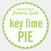 Key Lime Pie Bake Sale Label Template