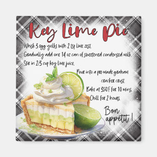 Key Lime Pie recipe Magnet