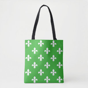 Key Lime Southern Cottage Fleur de Lys Tote Bag