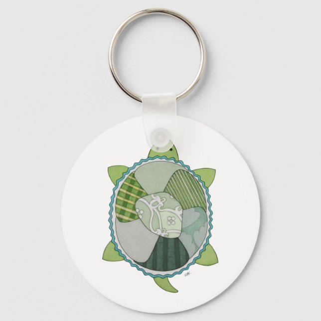 Key Lime Turtle Keychain (Front)