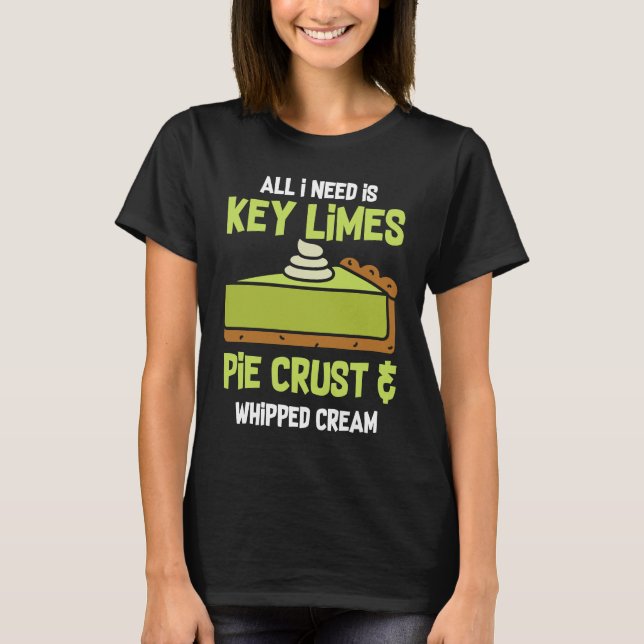 Key Limes Pie Crust and Whipped Cream T-Shirt (Front)