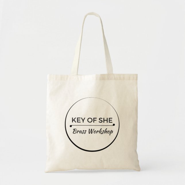 Key of She Brass Logo Tote Bag (Front)
