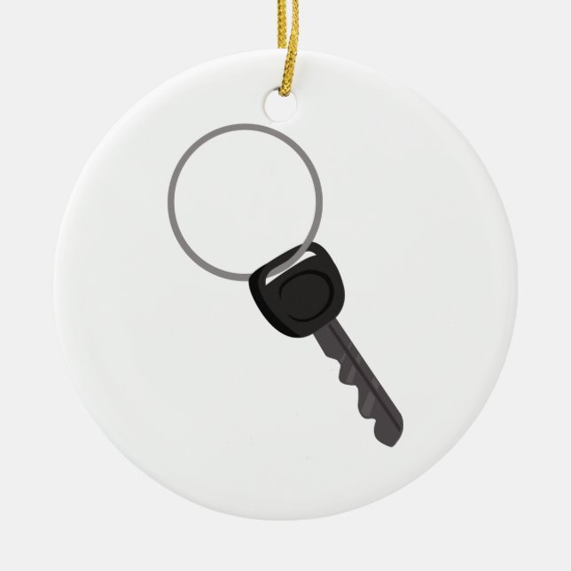 Key on a Ring Ceramic Tree Decoration (Front)