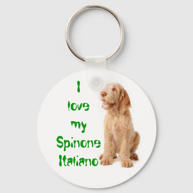 Key ring - "I love my Spinone Italiano". (Front)