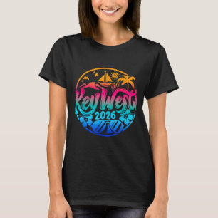 Key Tie Dye West 2026 Matching Summer Sunset Beach T-Shirt