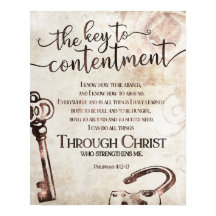 KEY TO CONTENTMENT Inspirational Bible Verse