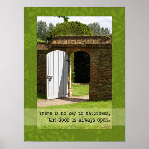 Key To Happiness door photography Poster