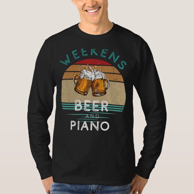 Key to Laughter! Weekends with Beer and Piano Tee  (Front)