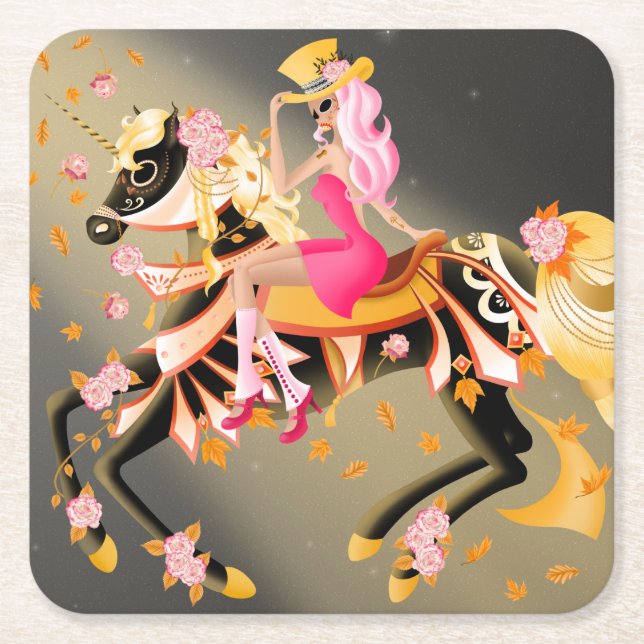 Key to Madness Square Coaster (Front)