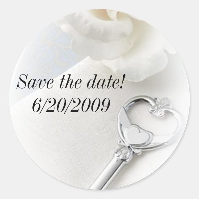 key to my heart classic round sticker (Front)