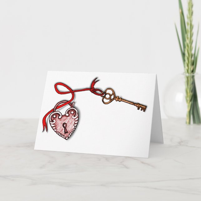 Key to my heart holiday card (Front)