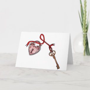 Key to my heart ~ Red Holiday Card