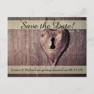 Key to My Heart Save the Date Postcard
