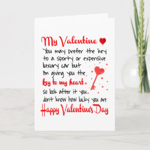 Key To My Heart Valentine's Day Gift Card