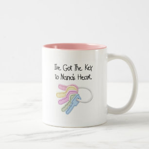 Key to Nana's Heart Tshirts and Gifts Two-Tone Coffee Mug