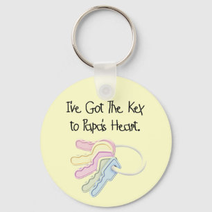 Key to Papa's Heart Tshirts and Gifts Key Ring