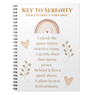 Key to Serenity Journal | Inspirational Notebook