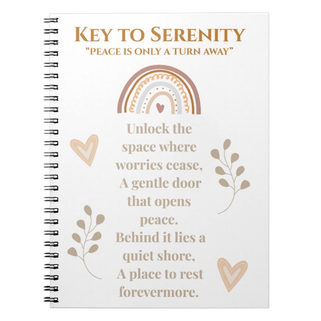 Key to Serenity Journal | Inspirational Notebook (Front)