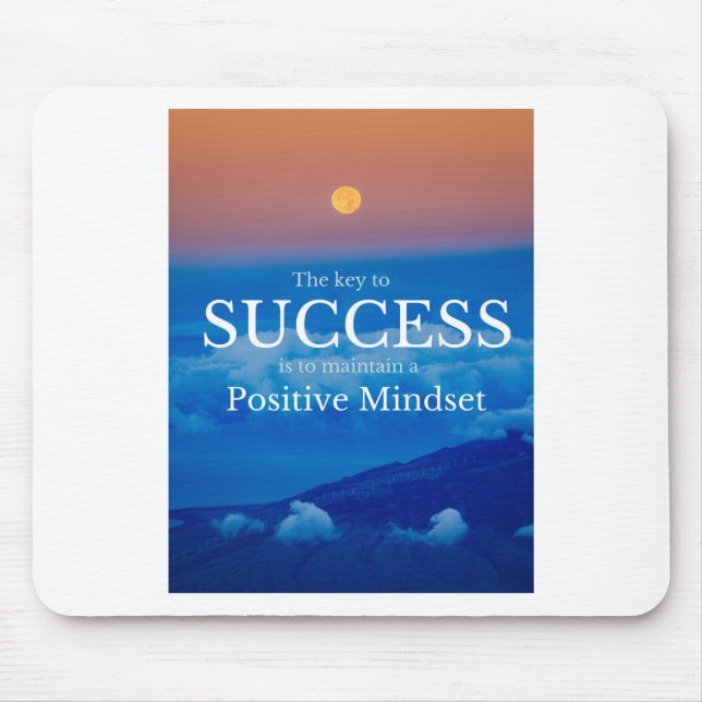 Key to Success Inspirational Quote Mouse Mat (Front)