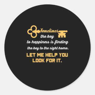 Key To Your New House Classic Round Sticker