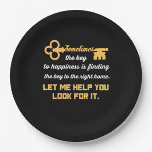 Key To Your New House Paper Plate