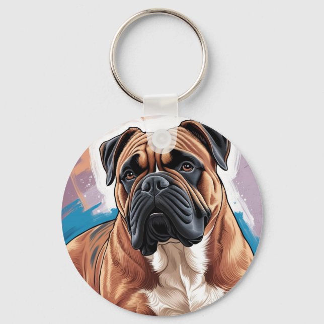 Key trailer dog - boxer ring (Front)