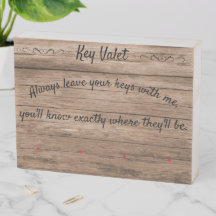 Key Valet DIY 4 Hook Wall Mount Key Holder V6