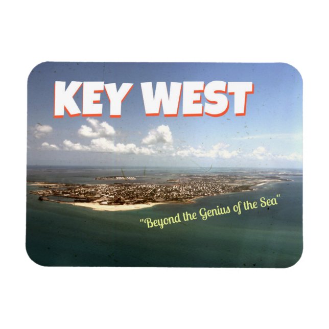 Key West: "Beyond the genius..." magnet (Horizontal)