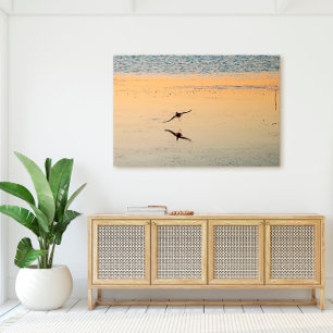 Key West Bird Flying Ocean Sunset Florida Keys Canvas Print
