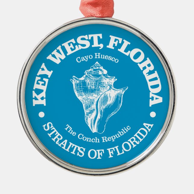 Key West (conch) Metal Tree Decoration (Front)