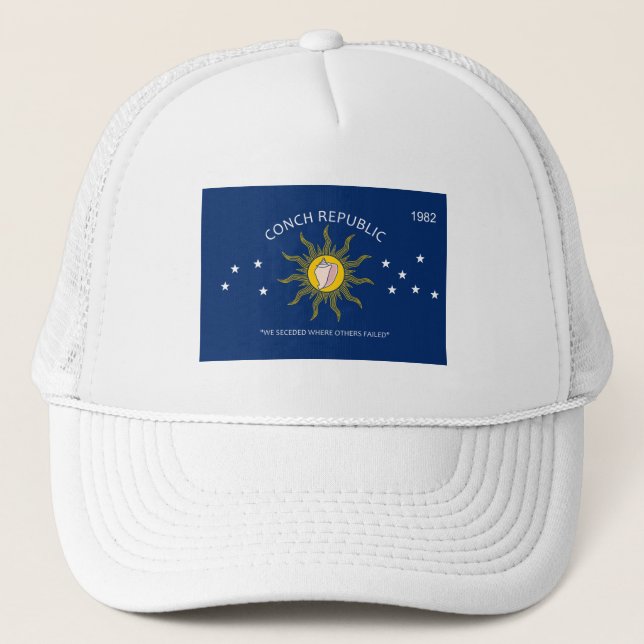 KEY WEST - CONCH REPUBLIC, FL TRUCKER HAT (Front)