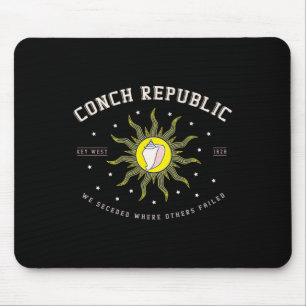 Key West Conch Republic Florida Scuba Fishing Gift Mouse Mat