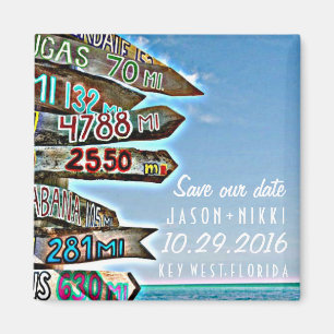 Key West Destination Wedding Save the Date Magnet
