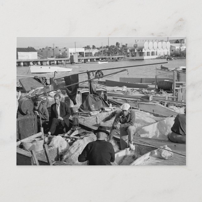Key West Fishermen, 1930s Postcard (Front)