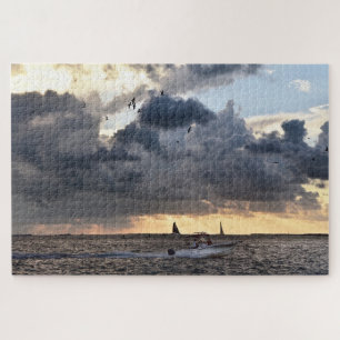 Key West Fishing Boat at Sunset Jigsaw Puzzle