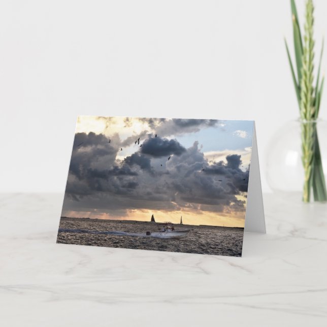 Key West Fishing Post, Florida Holiday Card (Front)