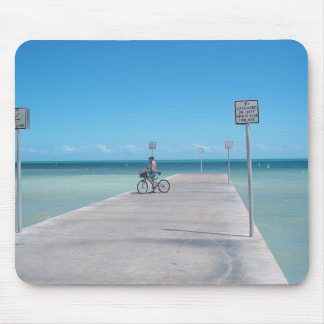 Key West Florida Aquamarine Ocean Pier Mousepad FL (Front)
