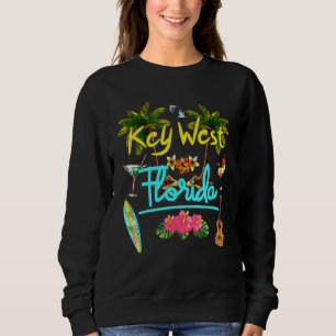 Key West Florida Beach Summer Palm Surf Sun Set Pa Sweatshirt