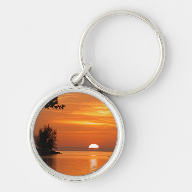 Key West, Florida beautiful sunset Key Ring (Front)