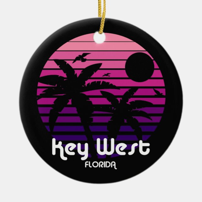 Key West,Florida Ceramic Tree Decoration (Front)
