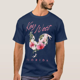 Key West Florida Chicken Lover Flower Hibiscus Sou T-Shirt