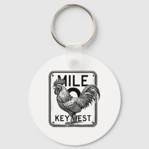 Key West Florida Chicken Retro Mile 0 Rooster Mile Ring