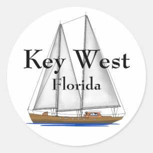 Key West Florida Classic Round Sticker