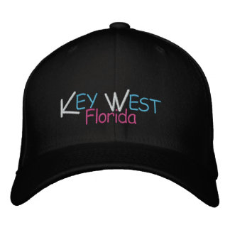 Key West Florida Coral Colours Embroidered Hat